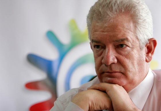 Image: Colombia congressman Mario Uribe attending an interview in Bogota