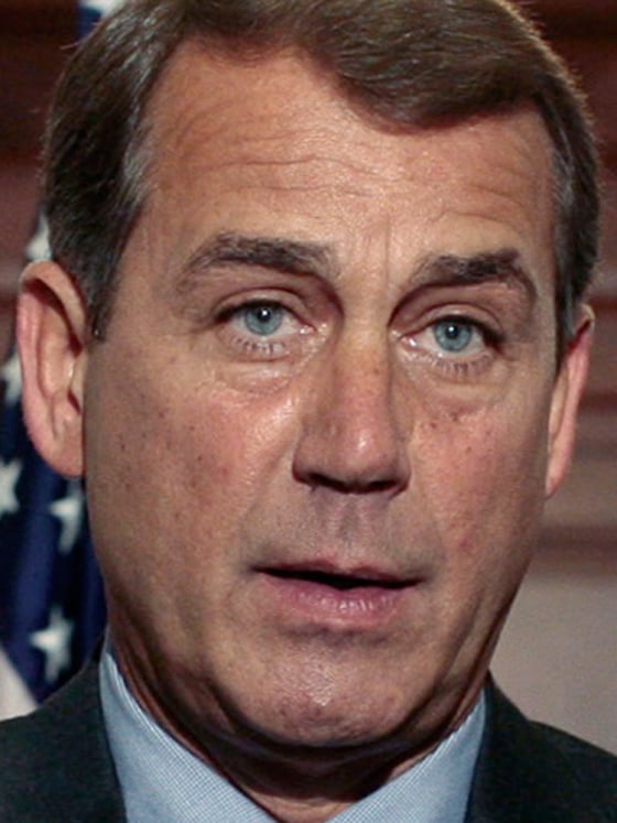 House Minority Leader Boehner speaks alongside Blunt and Johnson in Washington
