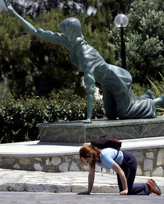 Image: Greek Orthodox woman on the Cycladic island of Tinos