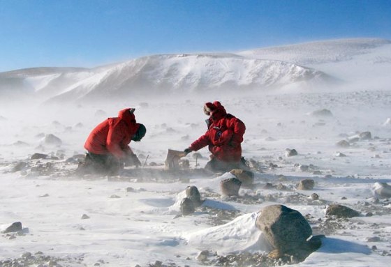 Image: Two men in the Transantarctic Mountains