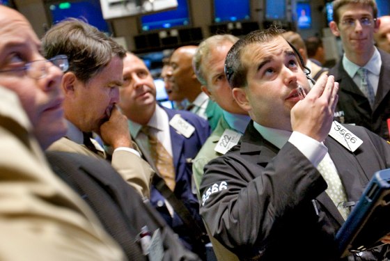 Traders on the floor of the NYSE, and many stocks, were looking up Tuesday. 