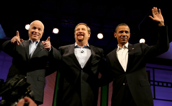 McCain And Obama Attend Campaign Forum At California Mega-Church