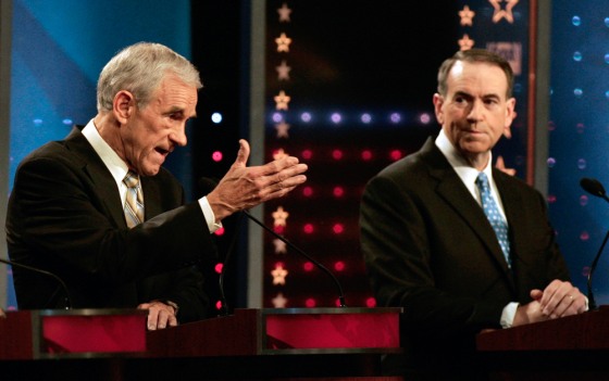 Image: Ron Paul, Mike Huckabee