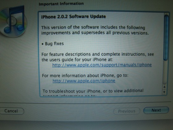 Image: Screenshot for iPhone \"bug fix\"