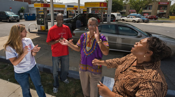 Image: Praying at gas station