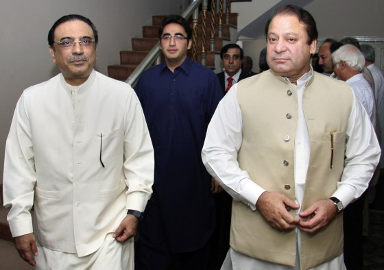 Image: Asif Ali Zardari, Bilawal Bhutto Zardari, Nawaz Sharif