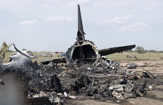 Image: Crash site of a Boeing 737 passenger jet near the Kyrgyz capital Bishkek
