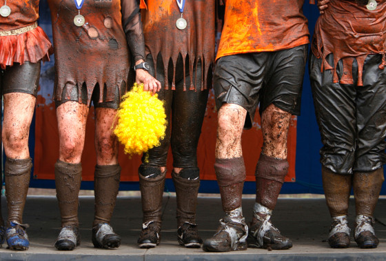 Image: Players from the mixed division stand on stage