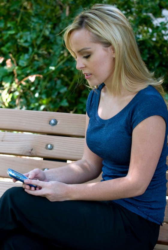 Image: Woman texting