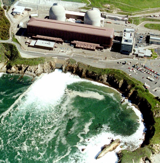 The Diablo Canyon nuclear power plant sits up against the Pacific Ocean near San Luis Obispo, Calif.