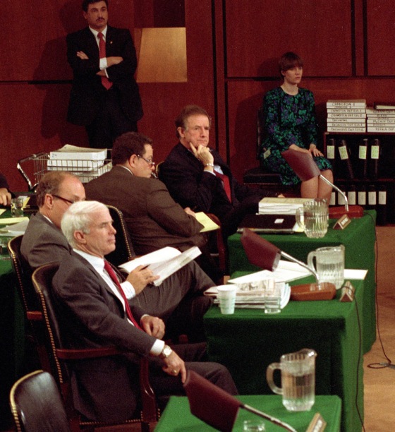 Image: John Mccain at a Senate Ethics Committee