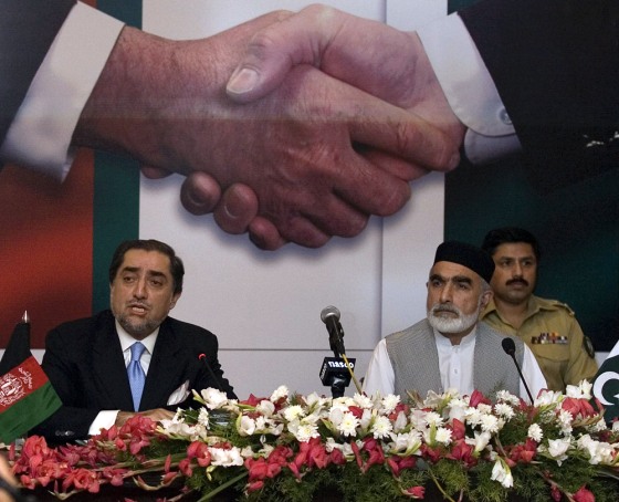 Image: Abdullah Abdullah, left, and Ahmed Ghani