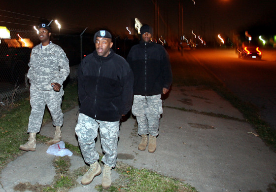 Image: Lt. Ross Wallace, Lt. Col. Leonard Rusher, Kervin Bryant