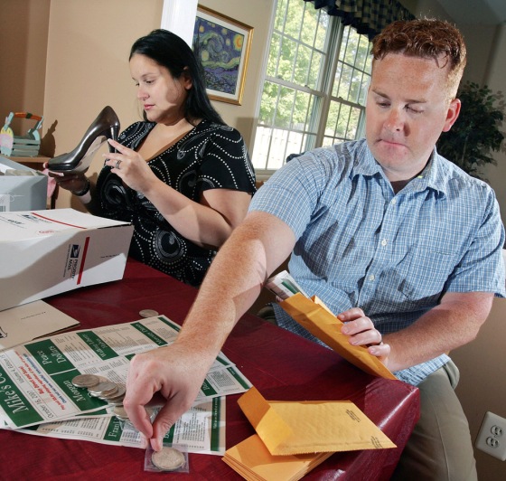 Image: Mike Lavanga packages  historic U.S. coins