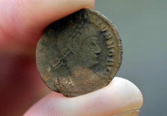Image: A Roman coin from the Iron Age has been found on the site of the aquatics center planned for the London 2012 Olympic Games.