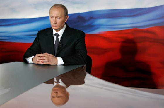 Image: Russian President Vladimir Putin makes a nationwide address in Moscow