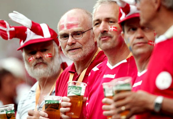 Image: Denmark's soccer fans