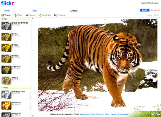 Flickr's new photo-editing tools will fill a glaring void for the popular online photo-sharing service. Most of its rivals, including Shutterfly Inc., Hewlett-Packard Co.'s Snapfish, Kodak Gallery and Google Inc.'s Picasa, already offer them.