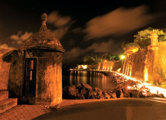 Nightfall just outside La Puerta de San Juan.