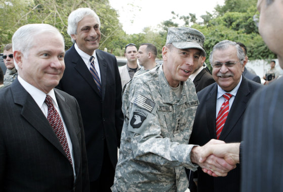 Robert M. Gates, David Petraeus, Jalal Talabani