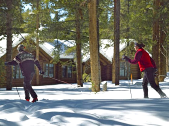 Image: Cross-country skiing at Devil's Thumb Ranch