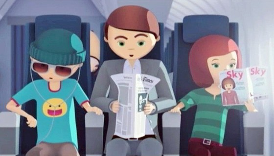 Image: Video frame grab provided by Delta Air Lines shows a scene from a short made-for-Internet video