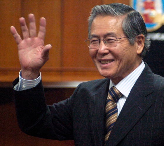 Image: Former Peruvian president Alberto Fujimori at trial