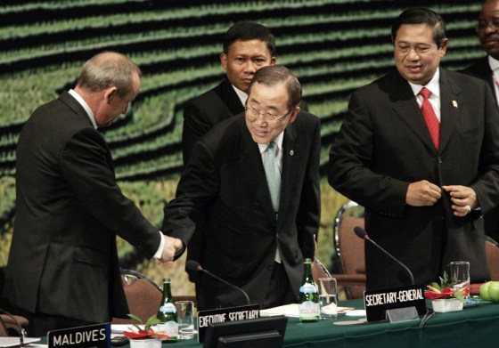 Yvo de Boer, Ban Ki-moon, Susilo Bambang Yudhoyono