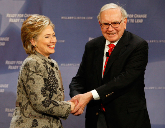 Image: Hillary Clinton Meets With Investor Warren Buffett