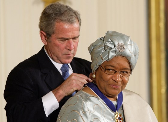Image: George W. Bush and Ellen Johnson Sirleaf