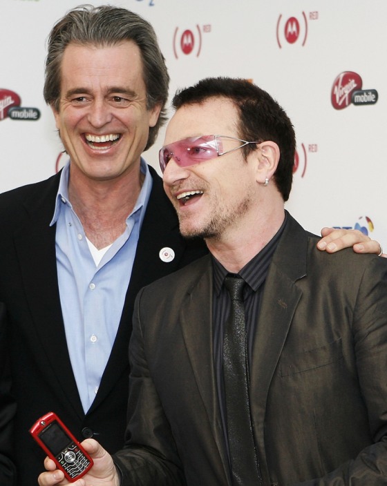 Image: Product (Red) co-founders Bobby Shriver and Bono