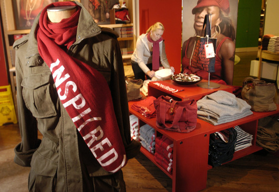 Image: Product (Red) merchandise display