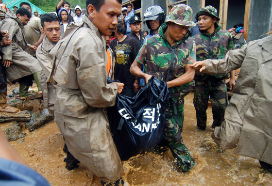 78 feared dead after landslides in Indonesia