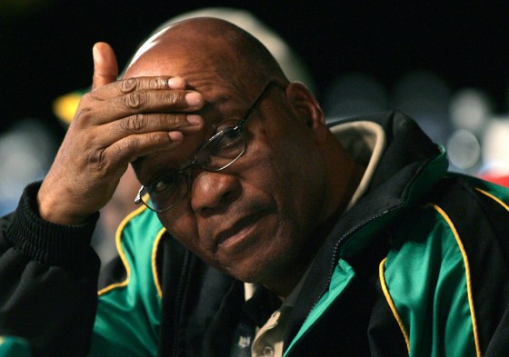 Image: ANC President Jacob Zuma looks on before delivering his first address since his election on the last day of a leadership conference in Polokwane