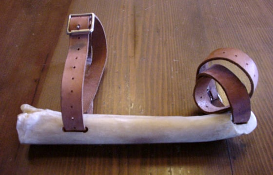 Image: A replica of the first ancient bone skates, created by the scientists to perform their experiments.