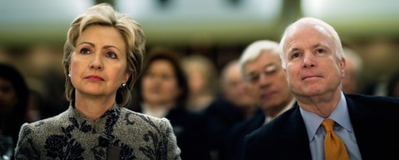 Hillary Rodham Clinton and John McCain