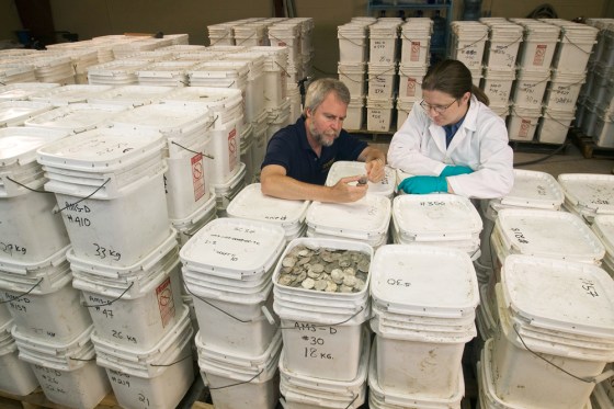 Image: Coins recovered from the \"Black Swan\" shipwreck