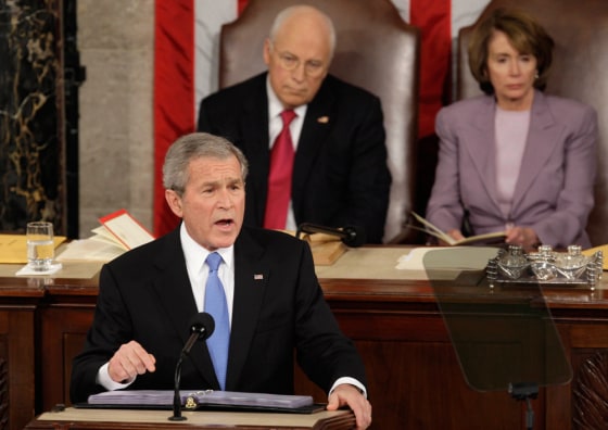 Image: George W. Bush, Dick Cheney, Nancy Pelosi