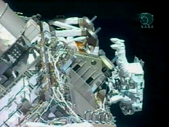 Image: Spacewalker Dan Tani during a spacewalk
