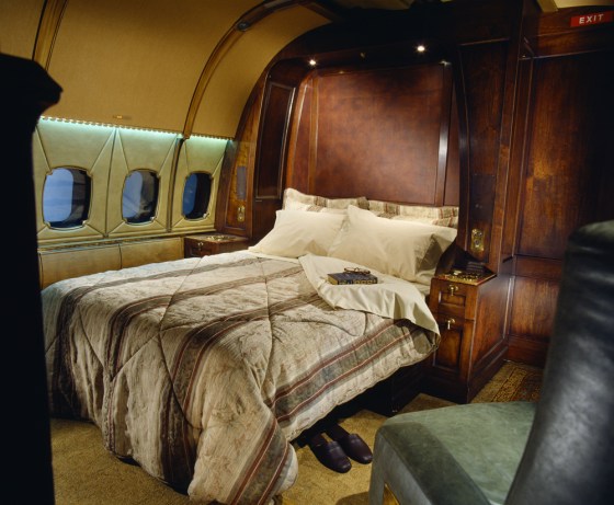 Reclining leather seats are standard on business and luxury charters, and privacy can be had quickly with built-in dividers. A Boeing Business Jet, one of which costs $45.5 million, takes posh accommodations to a new level. The basic model provides 807 square feet, while the BBJ3 offers 1,120. In these planes, passengers don't sleep in a reclining chair, but in a bed.