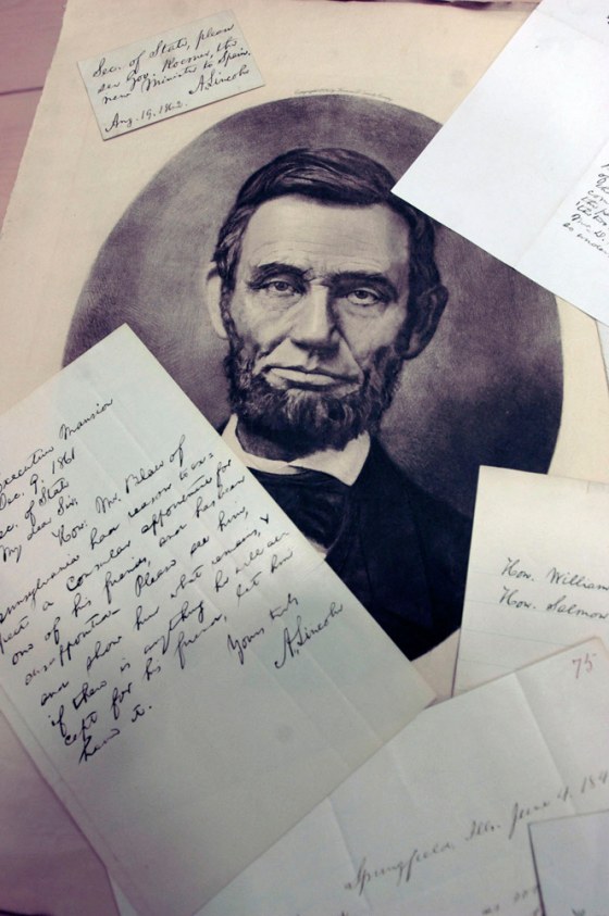 Image: letters and memos written by and to Abraham Lincoln