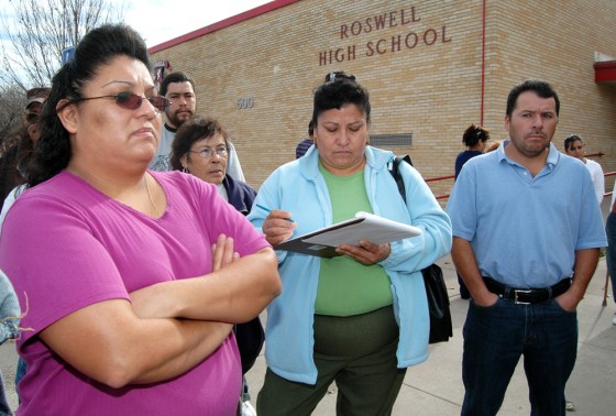 Image: parent protest deportation