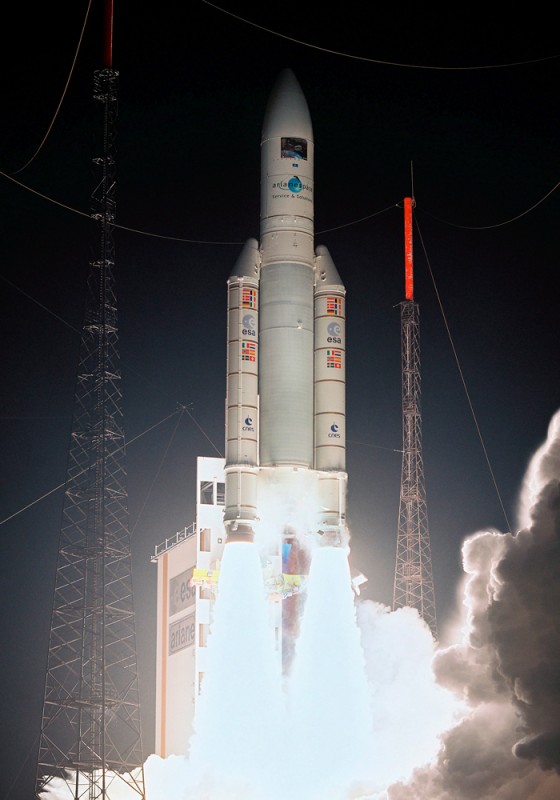 Image: Ariane 5 ES-ATV rocket blasted-off from French Guiana