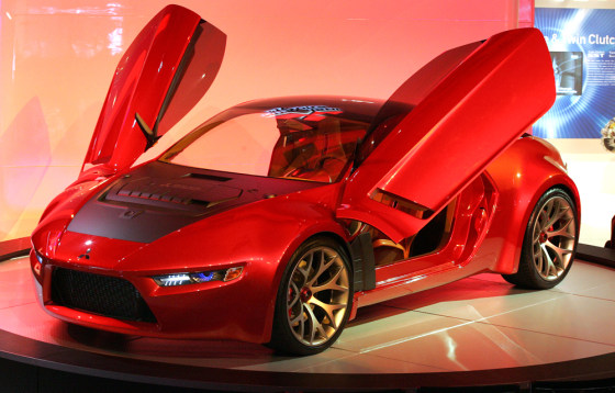 The diesel-powered Mitsubishi Concept-RA sport coupe is no soot-belching school bus.