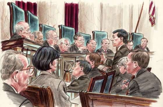 The U.S. Supreme Court hears arguments Tuesday from attorney Alan Gura in opposition to the D.C. handgun ban.