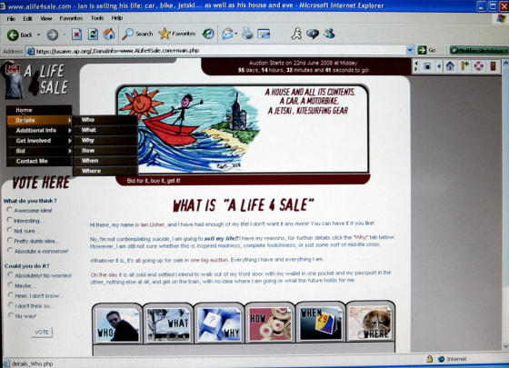 Image: Internet page adveristing online sale.