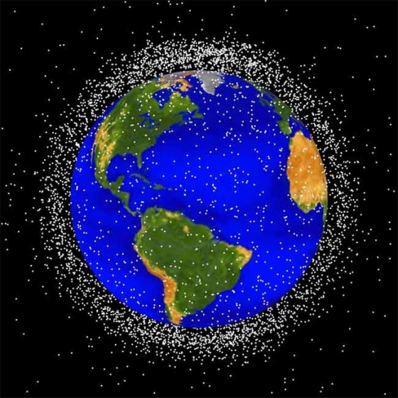 Image: Objects in low Earth orbit