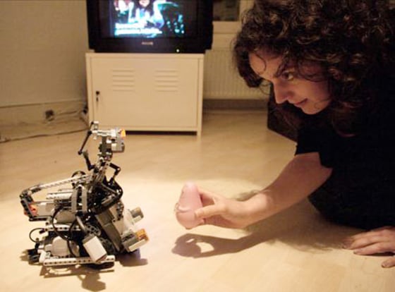 Image: Phobot the cowardly robot.