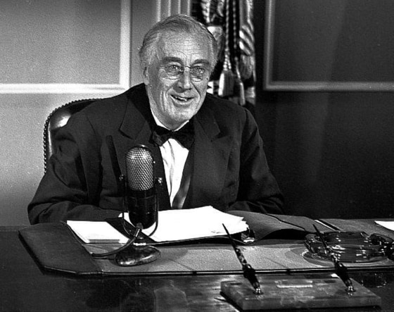 Image: Franklin Delano Roosevelt Gives Radio Address, 1944