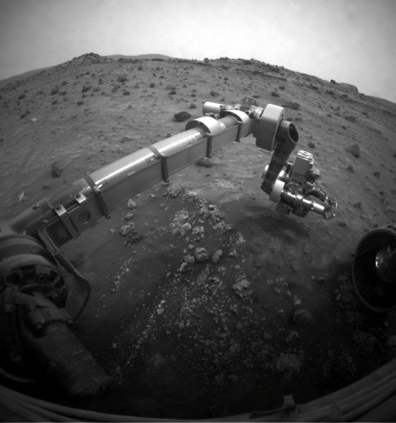 Image: A robotic arm from NASA's Mars Exploration rover Spirit